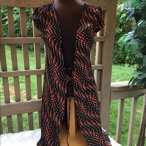 MY Michelle short sleeve wrap with tie front small